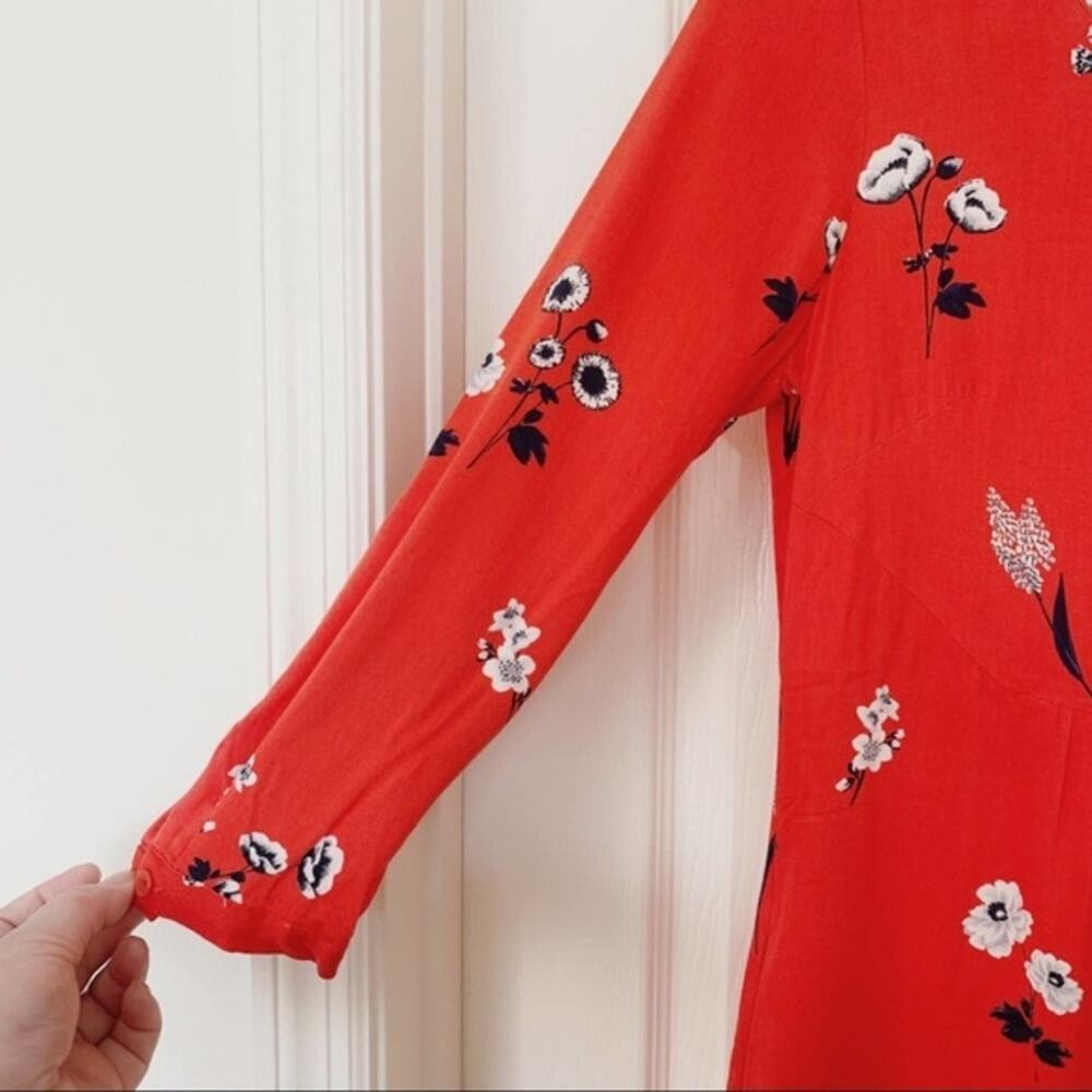 Joules Alison Floral Print A-Line Dress‎ Red Size 2 new@!! - Picture 7 of 14